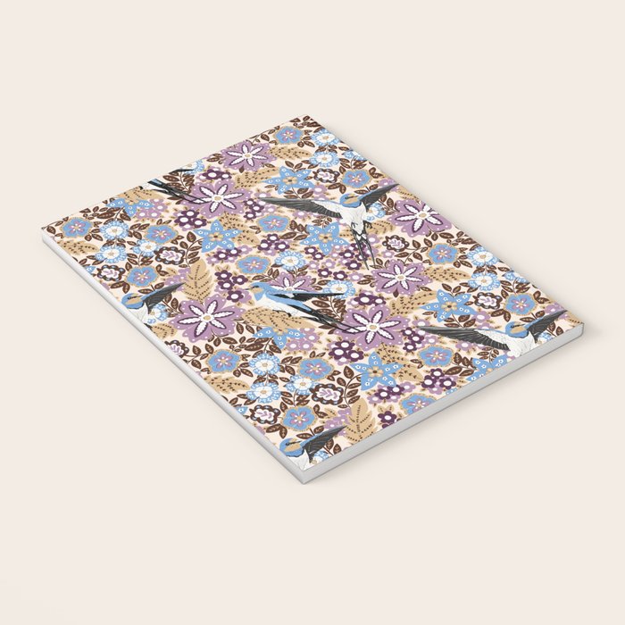 Vintage Floral Swallow Notebook Gallery Image 3