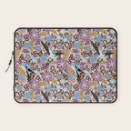 Vintage Floral Swallow Laptop Sleeve Gallery Image 1