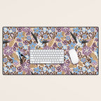 Vintage Floral Swallow Desk Mat Gallery Image 1