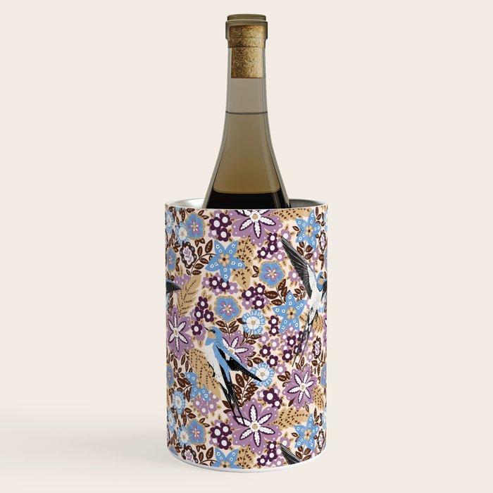 Vintage Floral Swallow Wine Chiller Gallery Image 2