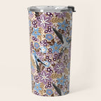 Vintage Floral Swallow Travel Mug Gallery Image 2
