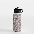 Vintage Floral Swallow Water Bottle Gallery Image 1