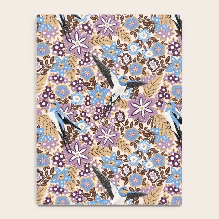 Vintage Floral Swallow Notebook Gallery Image 4