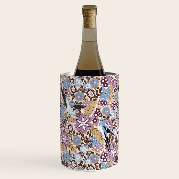 Vintage Floral Swallow Wine Chiller Gallery Image 1