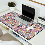 Vintage Floral Swallow Desk Mat Gallery Image 2