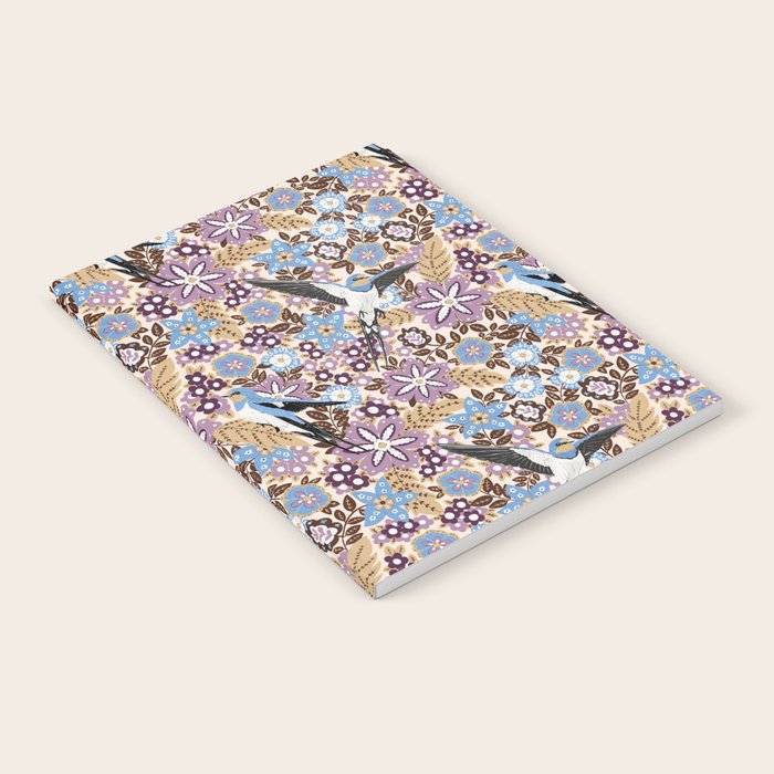 Vintage Floral Swallow Notebook Gallery Image 2