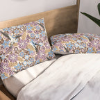 Vintage Floral Swallow Pillow Sham Gallery Image 2