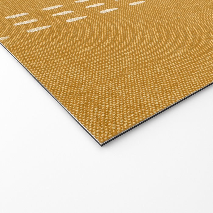 boho vertical stitch - mustard Welcome Mat Gallery Image 2