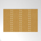 boho vertical stitch - mustard Welcome Mat Gallery Image 1