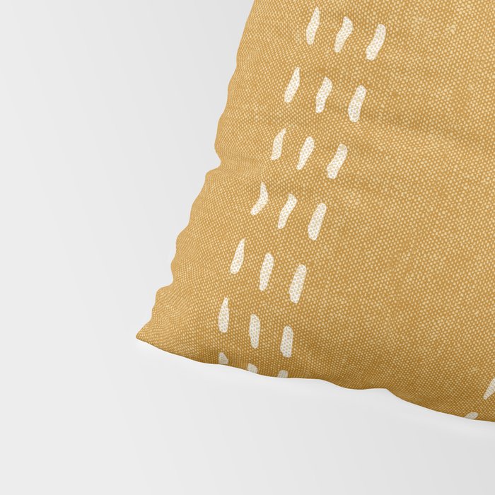 boho vertical stitch - mustard Pillow Sham Gallery Image 4