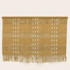 boho vertical stitch - mustard Wall Hanging Gallery Image 1