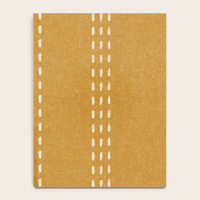 boho vertical stitch - mustard Notebook Gallery Image 4