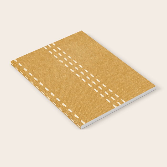 boho vertical stitch - mustard Notebook Gallery Image 2