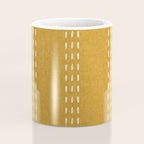 boho vertical stitch - mustard Coffee Mug Gallery Image 4