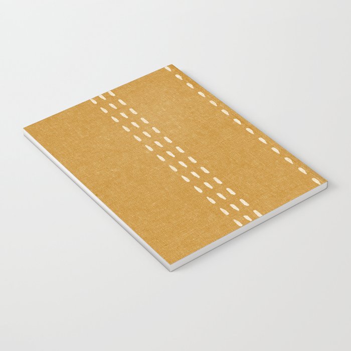 boho vertical stitch - mustard Notebook Gallery Image 3