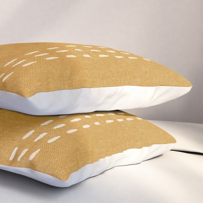 boho vertical stitch - mustard Pillow Sham Gallery Image 3