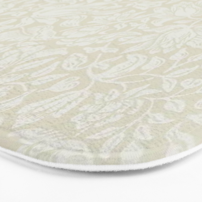 William Morris Vintage Mallow Ivory Cream Bath Mat Gallery Image 3