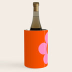 La Fleur | 01 - Retro Floral Print Orange And Pink Aesthetic Preppy Modern Abstract Flower Wine Chiller Gallery Image 2