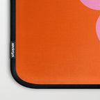 La Fleur | 01 - Retro Floral Print Orange And Pink Aesthetic Preppy Modern Abstract Flower Laptop Sleeve Gallery Image 3