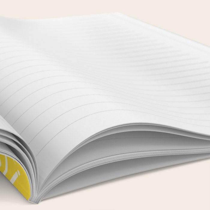 Mid Century Modern Twinkling Stars Retro Atomic Pattern in Cheerful Yellow Notebook Gallery Image 2