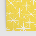 Mid Century Modern Twinkling Stars Retro Atomic Pattern in Cheerful Yellow Poster Gallery Image 3
