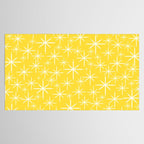 Mid Century Modern Twinkling Stars Retro Atomic Pattern in Cheerful Yellow Tablecloth Gallery Image 2