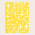 Mid Century Modern Twinkling Stars Retro Atomic Pattern in Cheerful Yellow Notebook Gallery Image 4