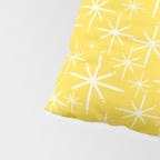Mid Century Modern Twinkling Stars Retro Atomic Pattern in Cheerful Yellow Pillow Sham Gallery Image 4