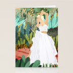 Forest Bride | Jungle Wedding Painting | Travel Solo | Blonde Woman Dancing Joy Stationery Card Gallery Image 2