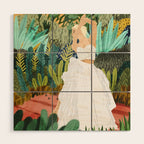 Forest Bride | Jungle Wedding Painting | Travel Solo | Blonde Woman Dancing Joy Wood Wall Art Gallery Image 1