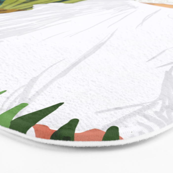 Forest Bride | Jungle Wedding Painting | Travel Solo | Blonde Woman Dancing Joy Bath Mat Gallery Image 3