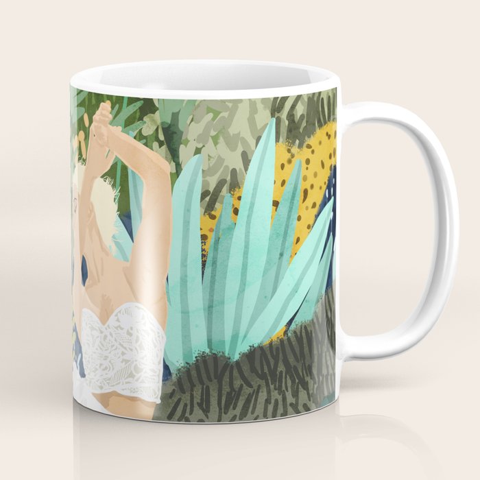 Forest Bride | Jungle Wedding Painting | Travel Solo | Blonde Woman Dancing Joy Coffee Mug Gallery Image 1