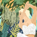 Forest Bride | Jungle Wedding Painting | Travel Solo | Blonde Woman Dancing Joy Coffee Mug Gallery Image 2