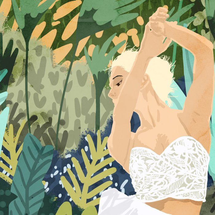 Forest Bride | Jungle Wedding Painting | Travel Solo | Blonde Woman Dancing Joy Coffee Mug Gallery Image 2