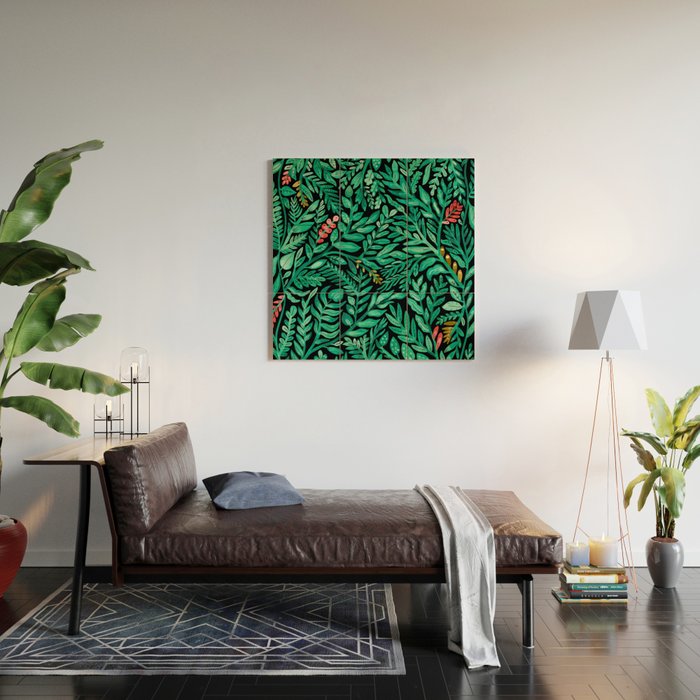 Dark Hedgerow Wood Wall Art Gallery Image 2