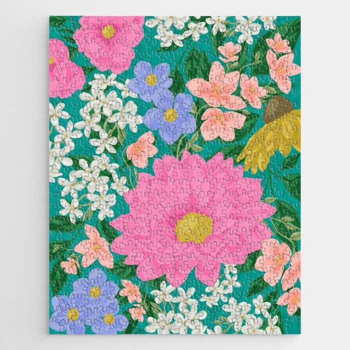 Garden Fantasy Gouache Painting Jigsaw Puzzle Gallery Image 1