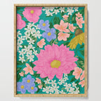 Garden Fantasy Gouache Painting Serving Tray Gallery Image 1