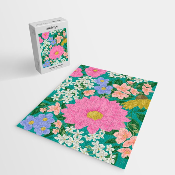 Garden Fantasy Gouache Painting Jigsaw Puzzle Gallery Image 2