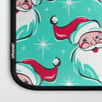 'Tis The Season Retro Santa Aqua Multi Pattern Laptop Sleeve Gallery Image 3