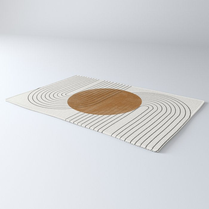 Mid Century Modern Minimalist Balance Rug Gallery Image 3