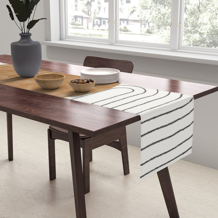 Mid Century Modern Minimalist Balance Table Runner Gallery Image 2