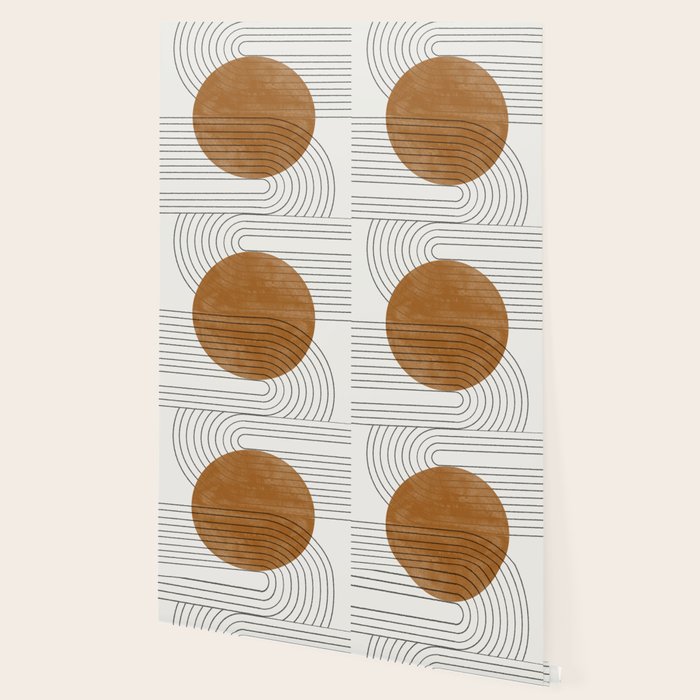 Mid Century Modern Minimalist Balance Wallpaper Gallery Image 2