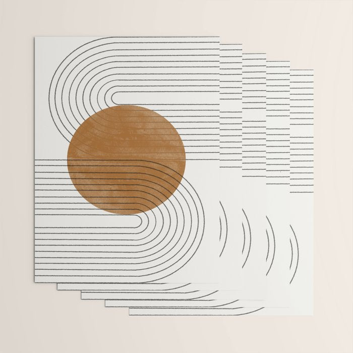 Mid Century Modern Minimalist Balance Wrapping Paper Gallery Image 3