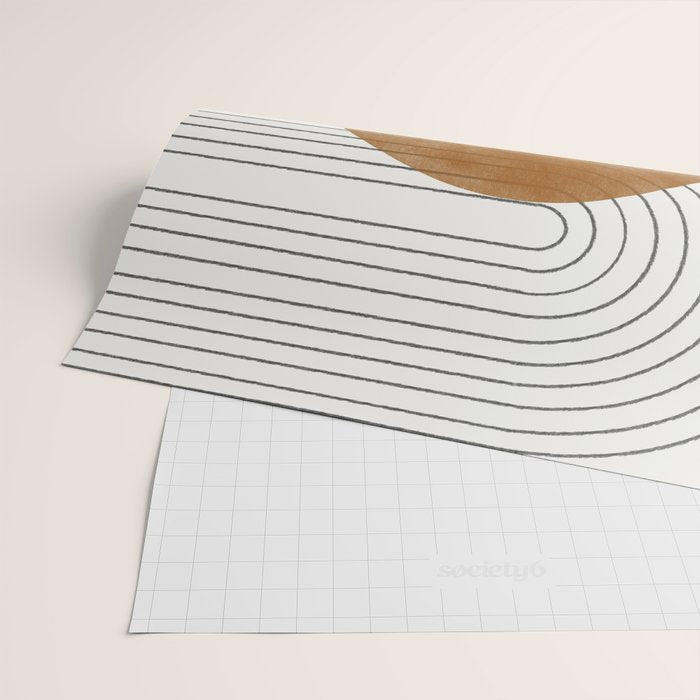 Mid Century Modern Minimalist Balance Wrapping Paper Gallery Image 2