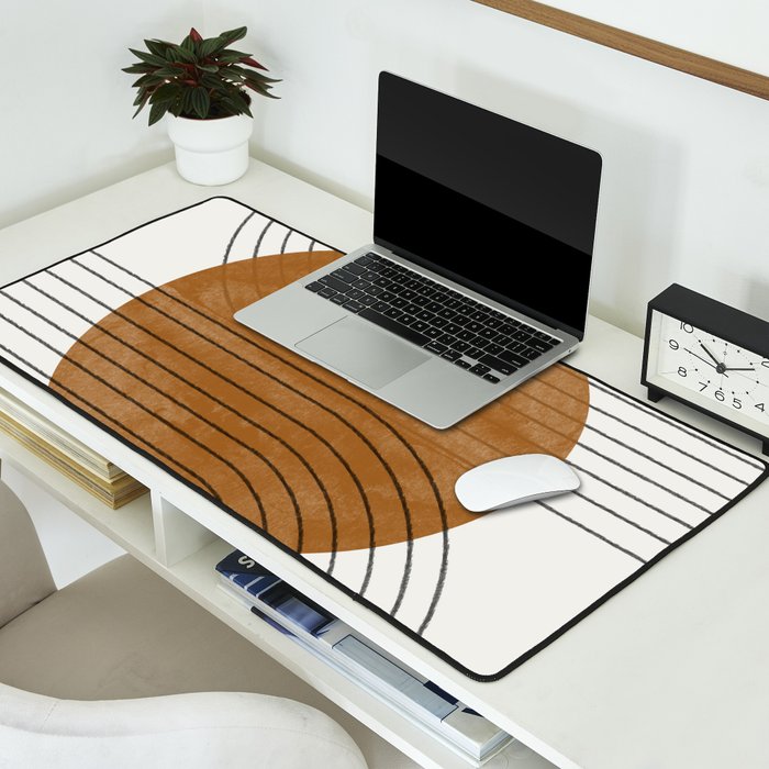 Mid Century Modern Minimalist Balance Desk Mat Gallery Image 2