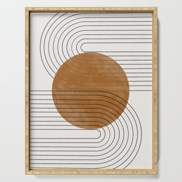 Mid Century Modern Minimalist Balance Serving Tray Gallery Image 1