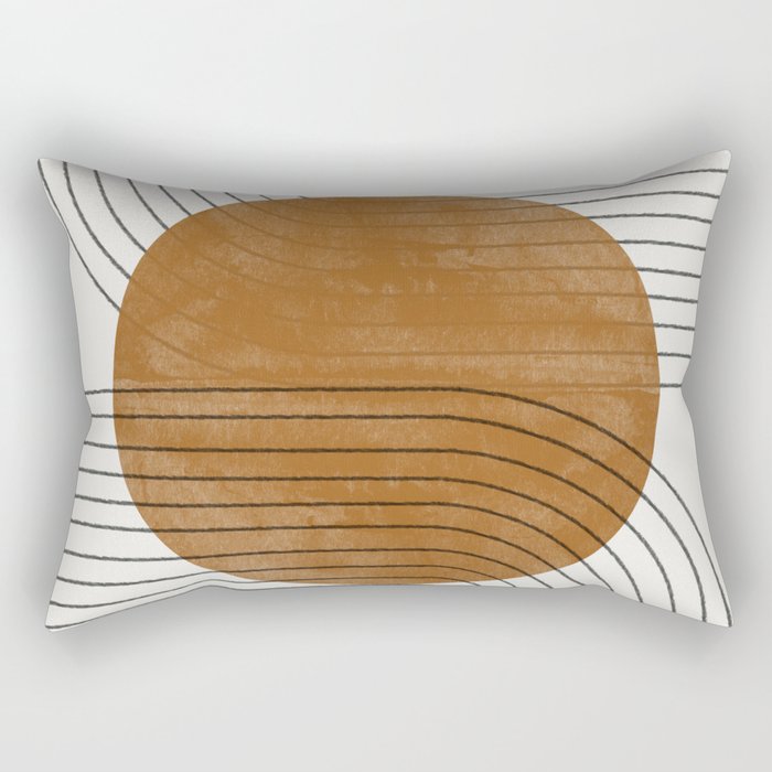 Mid Century Modern Minimalist Balance Rectangular Pillow Gallery Image 2