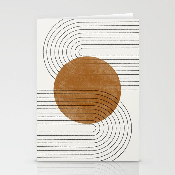 Mid Century Modern Minimalist Balance Stationery Card Gallery Image 1