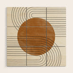 Mid Century Modern Minimalist Balance Wood Wall Art Gallery Image 1