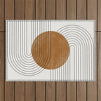 Mid Century Modern Minimalist Balance Outdoor Rug Gallery Image 1